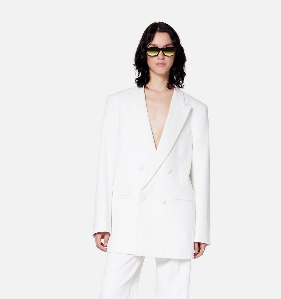 White Ami Paris Double Breasted Suits | ami_IE268