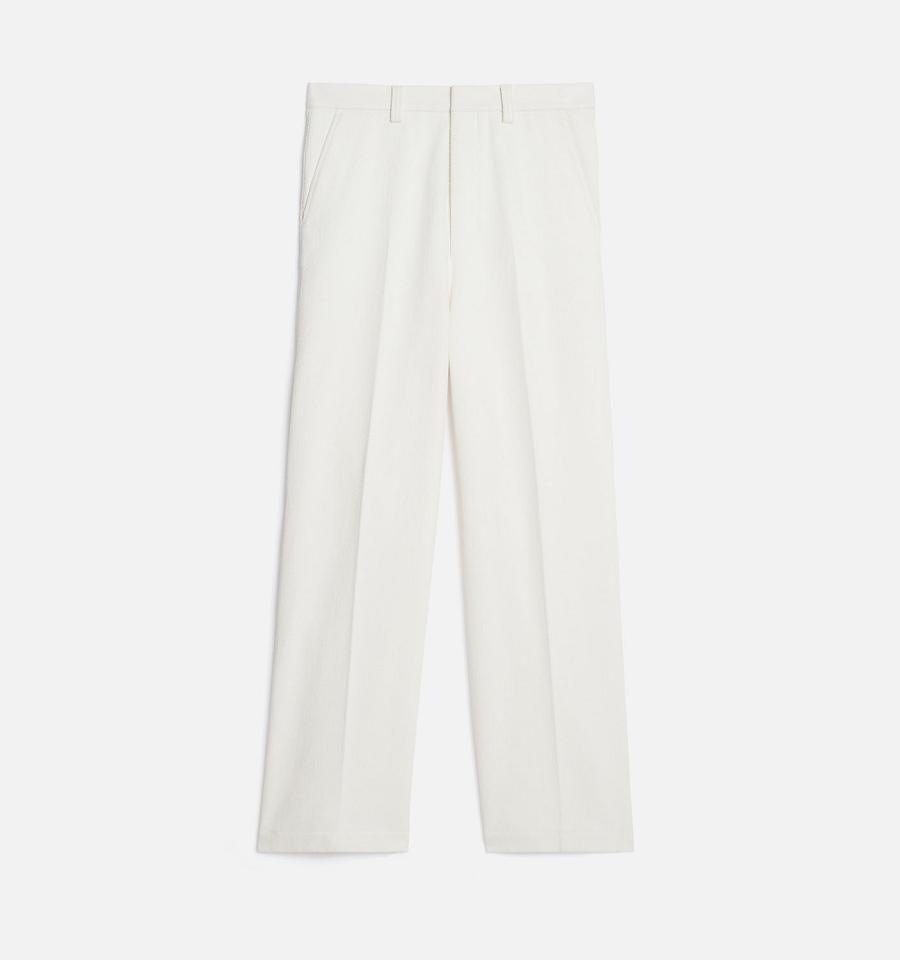 White Ami Paris Large Fit Pants | ami_IE183