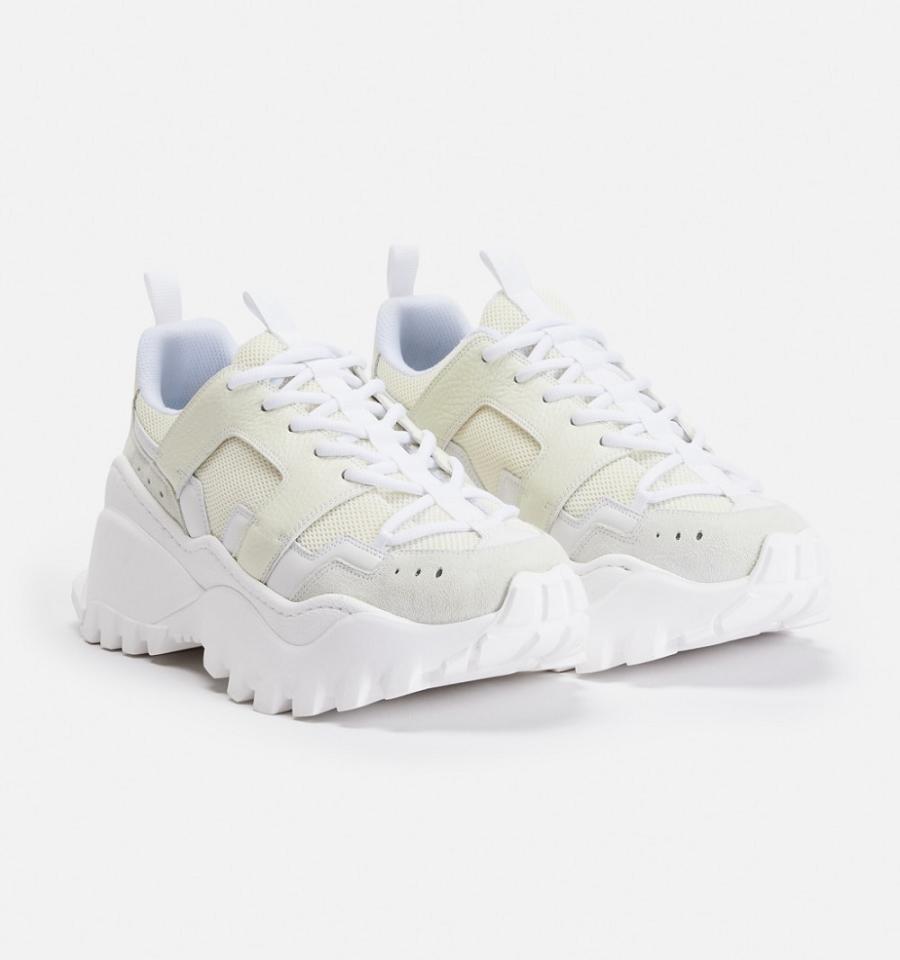 White Ami Paris Lucky 9 Sneakers | ami_IE215