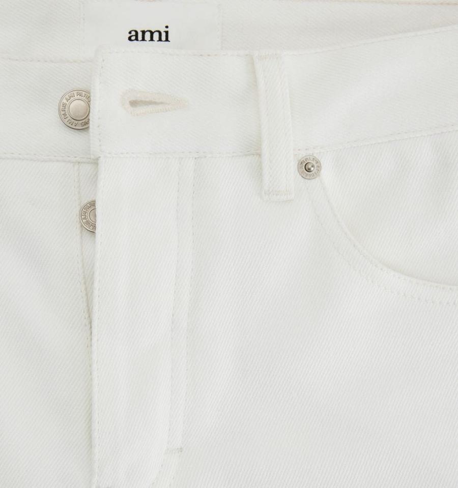 White Ami Paris Tapered Fit Denim | ami_IE279