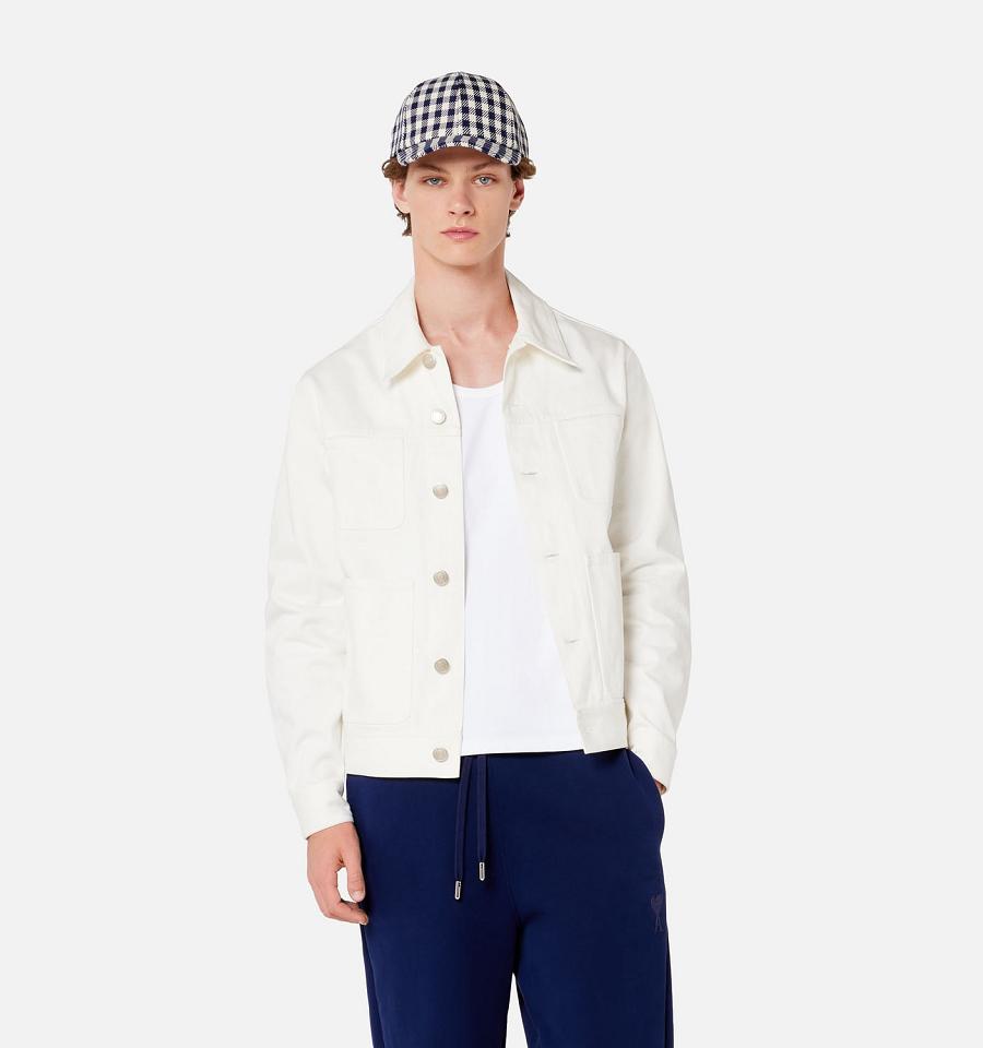 White Ami Paris Worker Jackets | ami_IE478