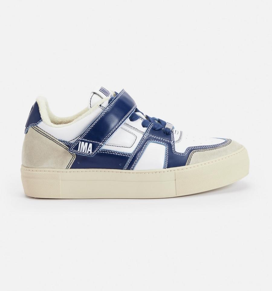 White / Navy Ami Paris Low Top Ami Arcade Sneakers | ami_IE194