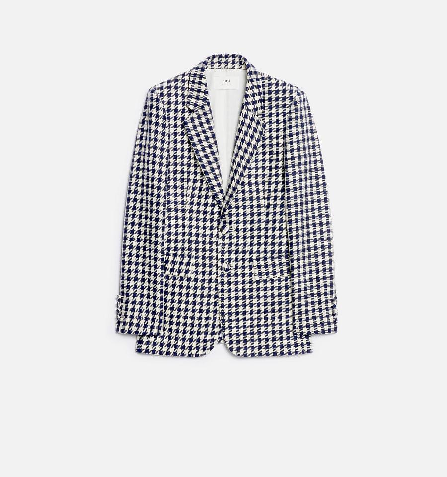 White / Navy Ami Paris Two Buttons Suits | ami_IE439