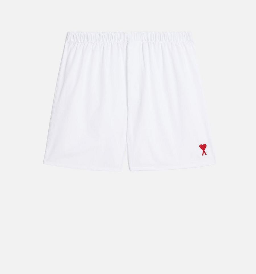 White / Red Ami Paris Ami de Coeur Boxer Underwear | ami_IE144